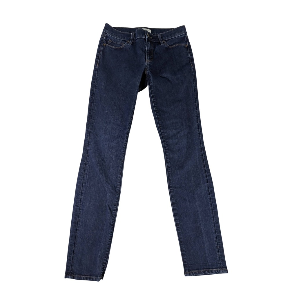 Ann Taylor LOFT Modern Skinny Jeans Dark Indigo Wash Size 4 27 Mid Rise Denim